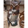 Image 3 : 20" great horner owl decoy (model 6052), 9 bottle owl wine rack