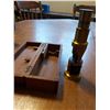 Image 7 : Vintage brass hand-held microscope and light