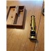 Image 9 : Vintage brass hand-held microscope and light