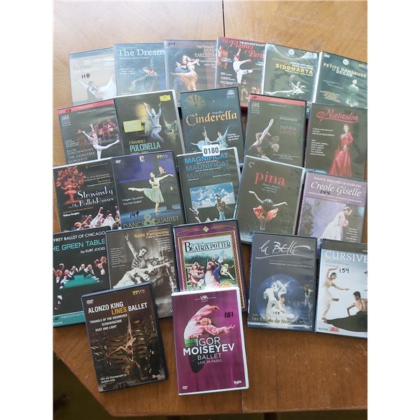 23 asst DVD's - ballet