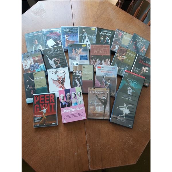 23 asst DVD's - ballet