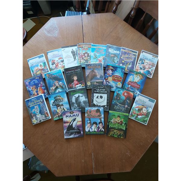 23 asst Disney and family DVD's