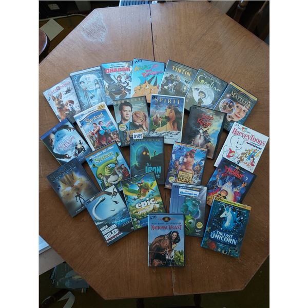 23 asst family DVD's