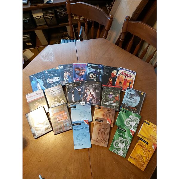 Asst DVD's, books and CD's