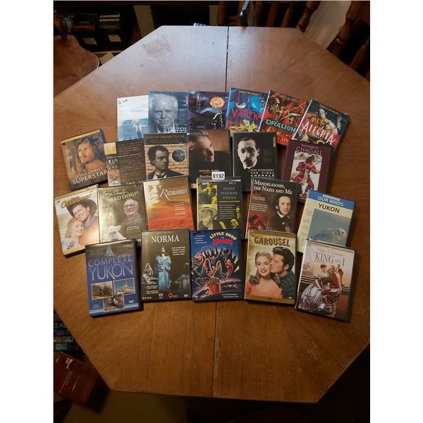 23 asst DVD's, some musicals