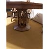 Image 2 : Dining room table with 3 leaves and 6 chairs, padded felt cover. Without leaves: 52" W 28" H. With l