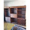 Image 1 : Wall unit with drawers and cupboards (90.75"L, 6'6" H, 40" D)