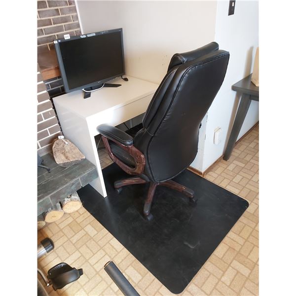 Computer/office chair, computer desk (28.75  W, 19.5  D, 29.5  H). Acer LED monitor (model X243W), f