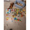 Image 4 : Asst plastic animals and dinosaurs, wood building set and asst toys