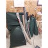 Image 1 : Folding camping chairs (in carrying bags), burlap, chicken wire domes (for garden), Weed Barrier