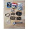 Image 2 : Costume Jewellery - Belt Buckles - Jewellery Box - Pins