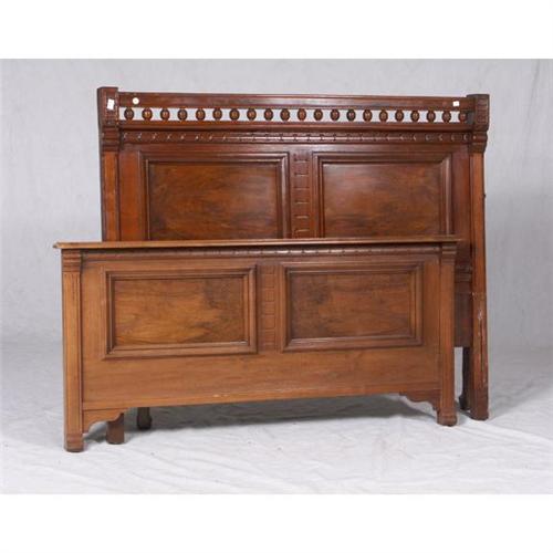ANTIQUE EASTLAKE STYLE BED HEAD FOOTBOARD SLATS