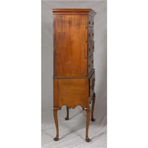 CIRCA 1770 NEW ENGLAND MAPLE HIGHBOY ANTIQUE