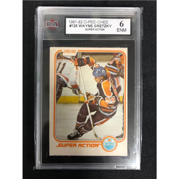 1981-82 O-PEE-CHEE #125 WAYNE GRETZKY Super Action (6 ENM)