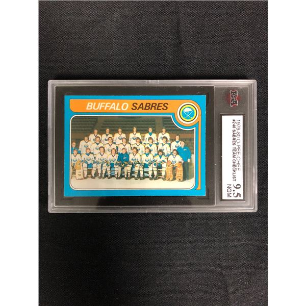1979-80 O-PEE-CHEE #246 SABRES TEAM CHECKLIST (9.5 NGM)
