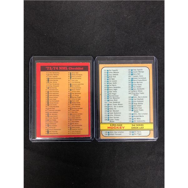 VINTAGE HOCKEY CHECKLIST LOT