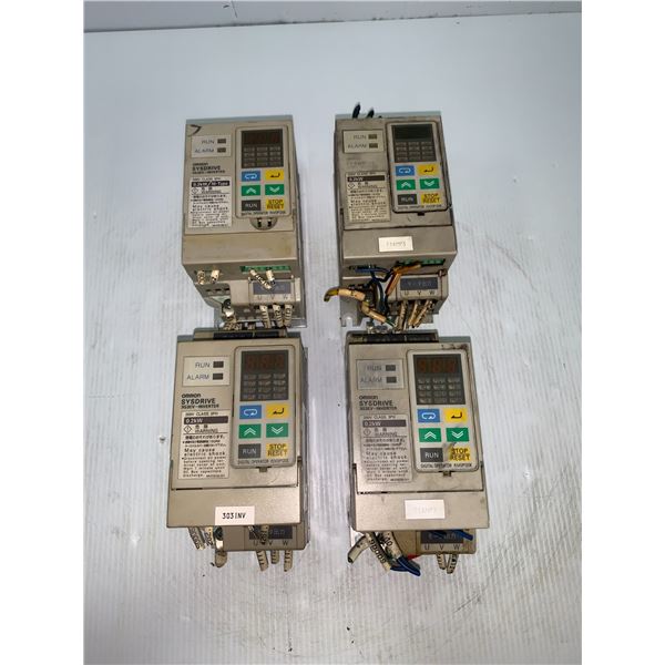 Lot of (4) Omron Sys Drives (see pics for part numbers)