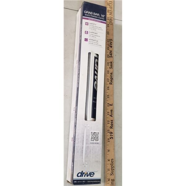 Drive Grab Bar White Powder Coated 16"
