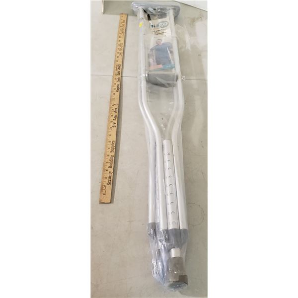 Hugo Crutches Lightweight Aluminum push button adjust Medium Adult