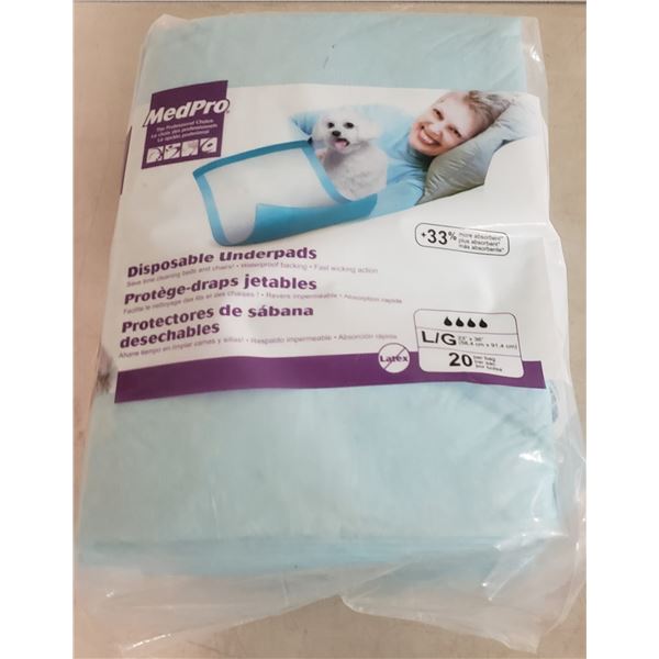 MedPro Disposable Underpads L/G