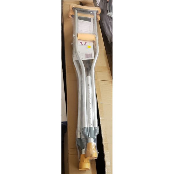 AMG Aluminum Crutches with push button adjust Youth Adolescent