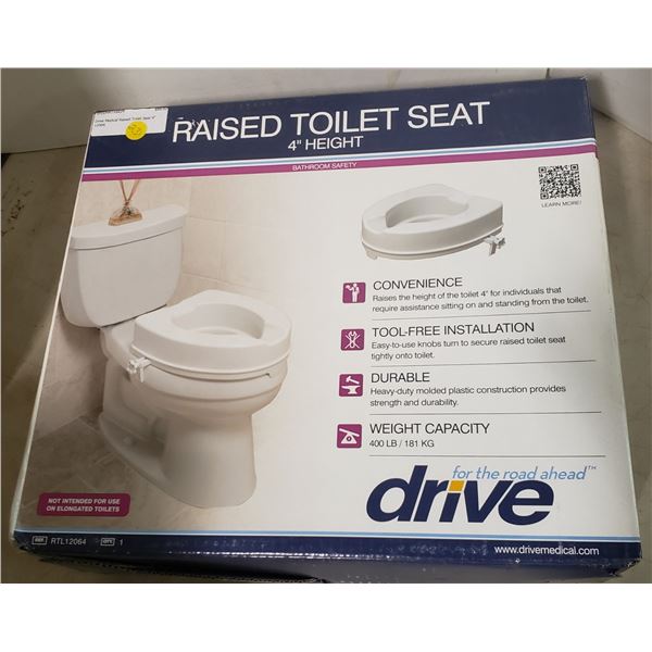 Drive Medical Raised Toilet Seat 4" SRP $68.00