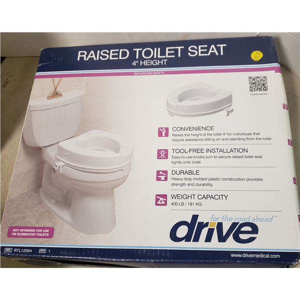 Drive Medical Raised Toilet Seat 4"