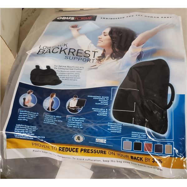 ObusForme Lowback Backrest Black