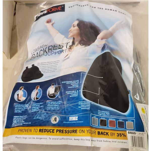 ObusForme Lowback Backrest Black