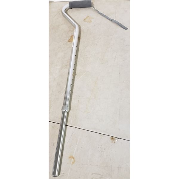 Airgo Offset Handle Aluminum Cane with Strap Silver