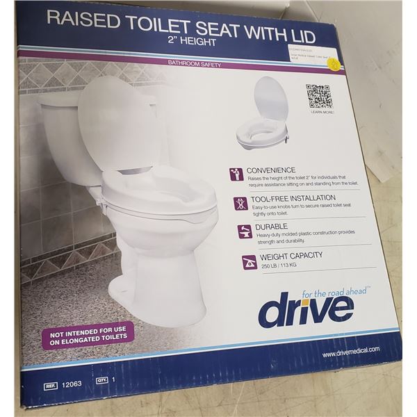 Drive Medical Raised Toilet Seat 2"