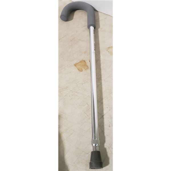 AMG Adjustment Aluminum Cane Round Handle Silver