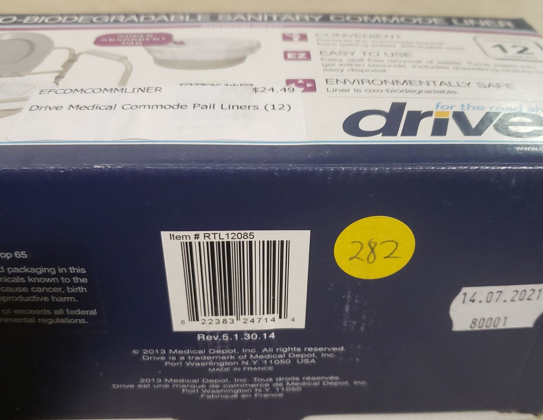 Drive Medical Commode Pail Liners (12) SRP 24.49 Schmalz Auctions