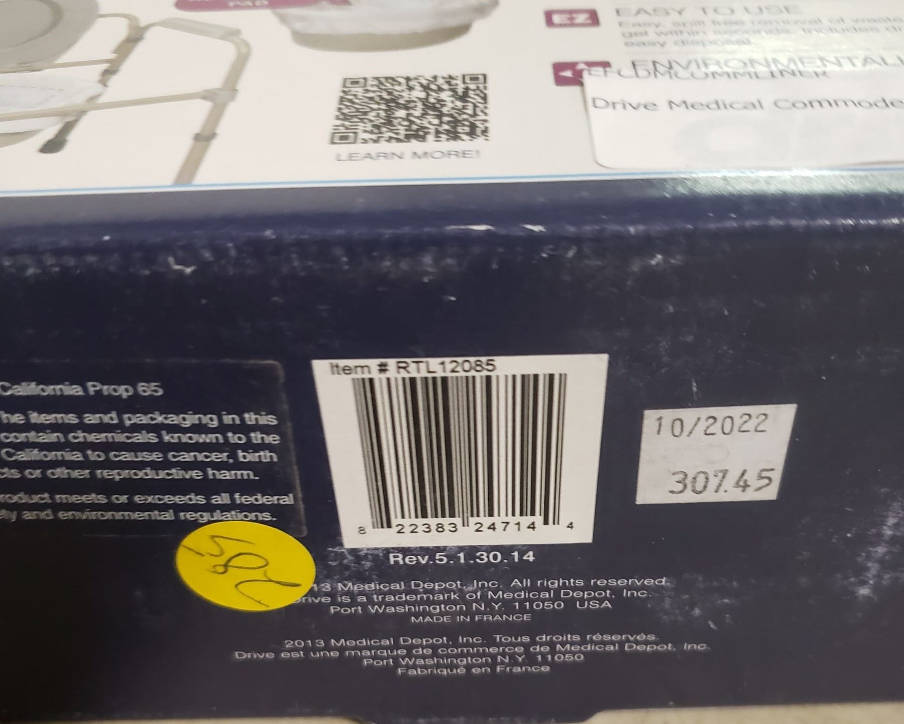 Drive Medical Commode Pail Liners (12) SRP 24.49