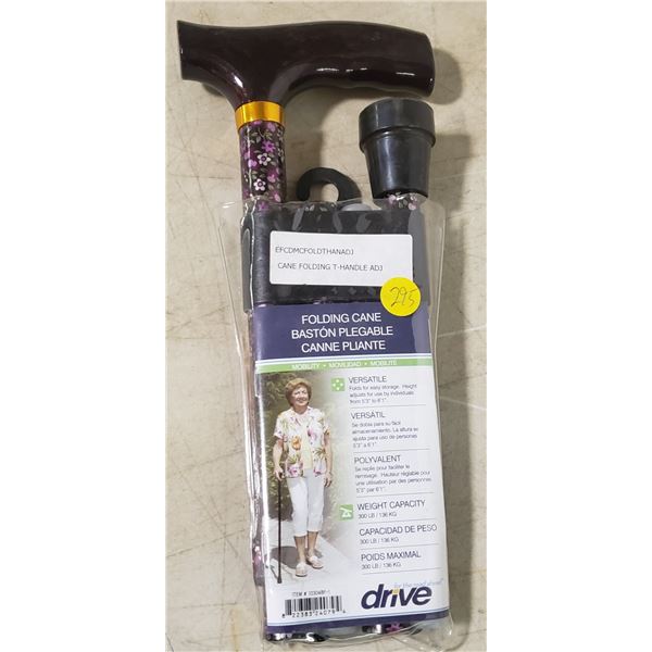 Cane Folding T-Handle Adjustment