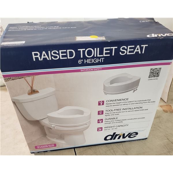 Drive Medical Raised Toilet Seat 6" No Lid