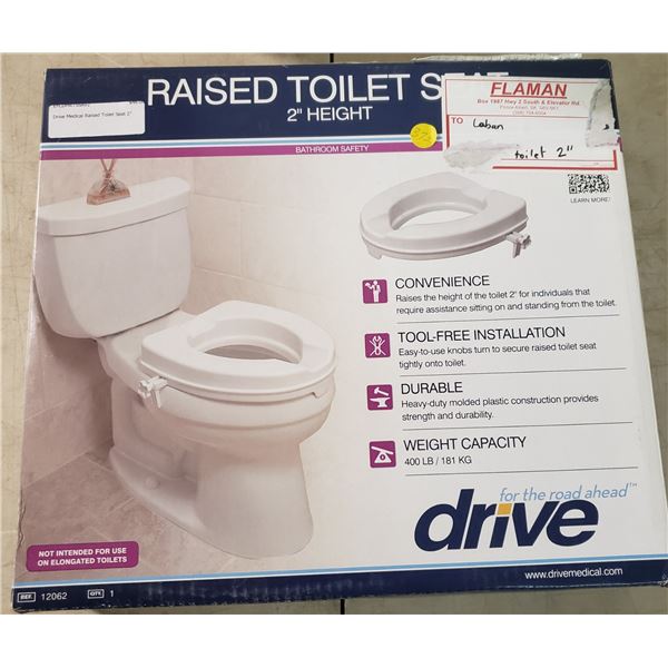 Drive Medical Raised Toilet Seat 2" SRP $48.00