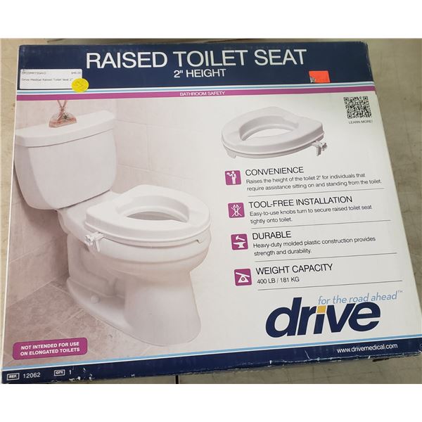 Drive Medical Raised Toilet Seat 2" SRP $48.00