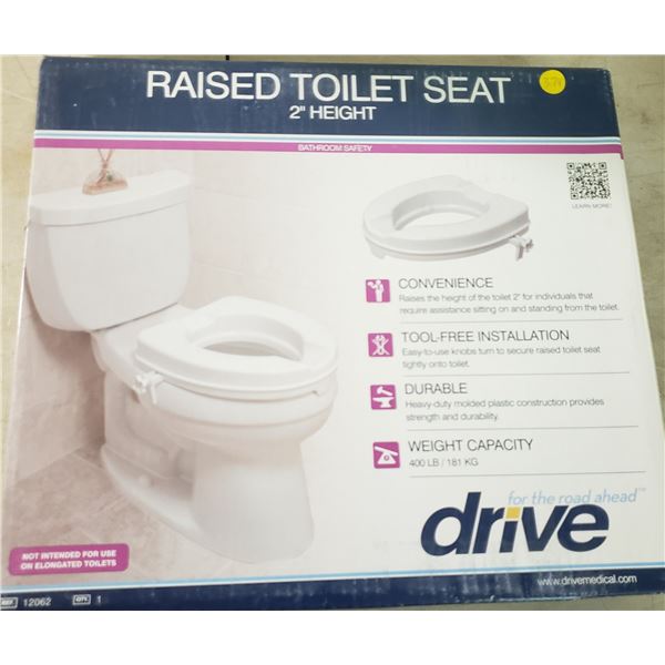 Drive Medical Raised Toilet Seat 2"