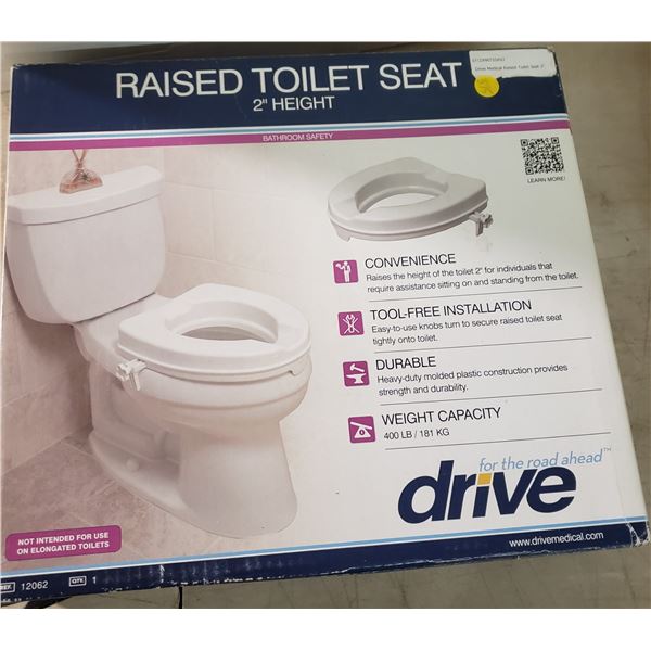 Drive Medical Raised Toilet Seat 2"