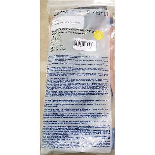 Ortho Active Contour Wrist Stablilizer XL L SRP $44.15