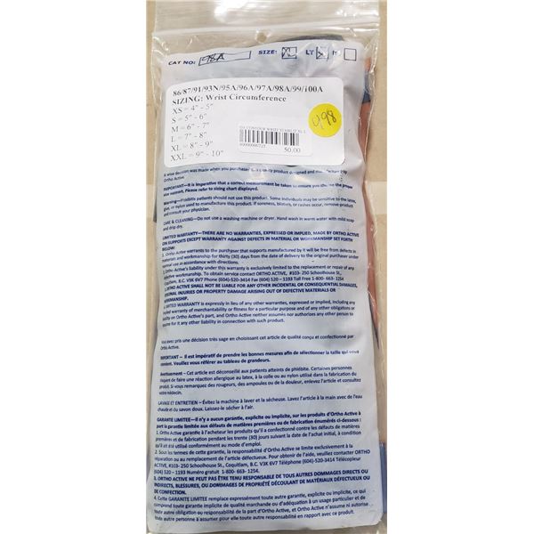 Ortho Active Contour Wrist Stablilizer XL Left SRP $44.15