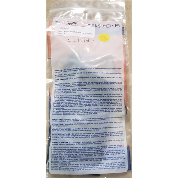 Ortho Active Wrist Stabilizer BodyFlex Right - Medium