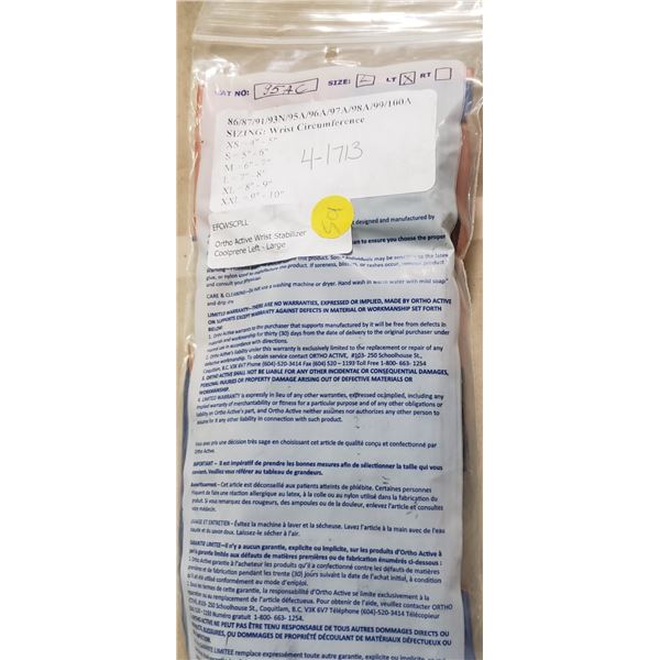Ortho Active Wrist Stabilizer Coolprene Left - Large