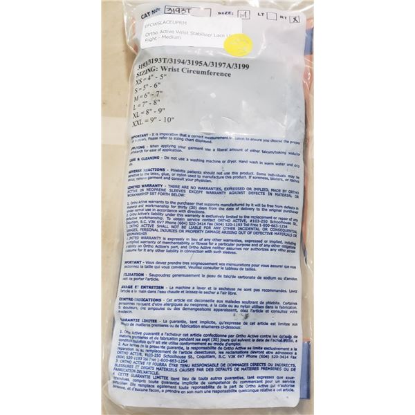 Ortho Active Wrist Stabilizer Lace Up Right - Medium