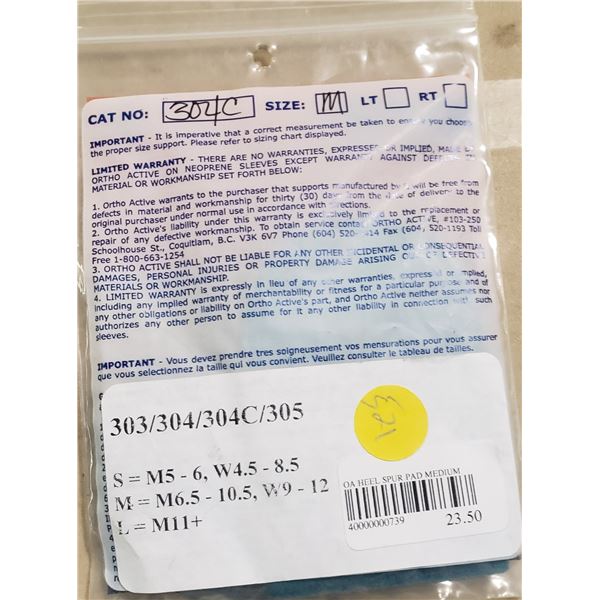 Ortho Active Heel Spur Pad Medium SRP $23.50