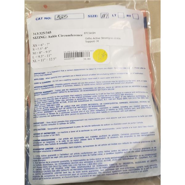 Ortho Active Stromgren Ankle Support - M SRP $38.00