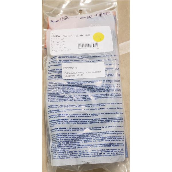 Ortho Active Wrist/Thumb Stabilizer Coolprene Left - M SRP $47.50