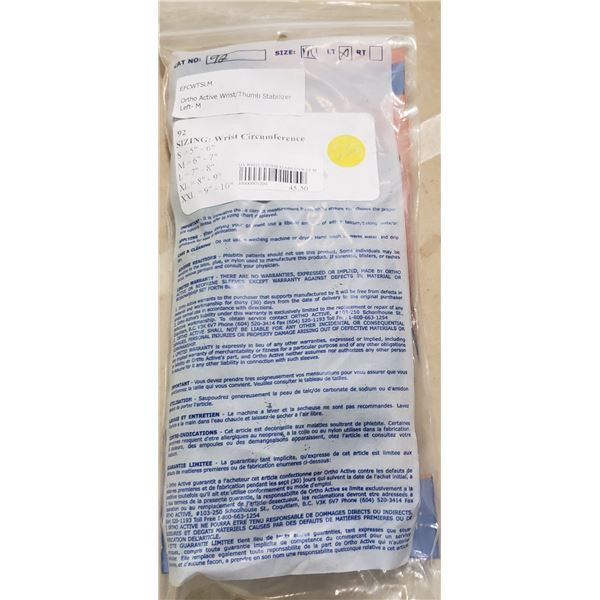Ortho Active Wrist/Thumb Stabilizer Coolprene Left - M SRP $45.50