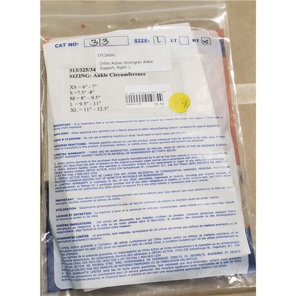 Ortho Active Stromgren Ankle Support Right L SRP $29.50